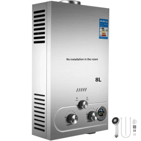 8L Hot Water Heater Tankless Instant Boiler Outdoor