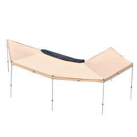 VEVOR 270 Degree Awning with Bulit-in LED Lights, 133 sq.ft Driver Side Vehicle Awning, Waterproof UV50+ Car Side Awnings