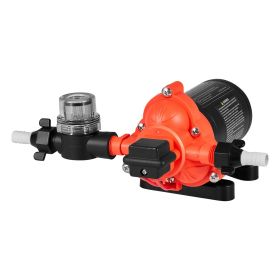 VEVOR RV Water Pump, 12V DC 4 GPM (15.1 L/min), 3-Chamber Self-Priming Diaphragm Water Pump with Automatic Pressure Switch, 40 PSI Max Pressure